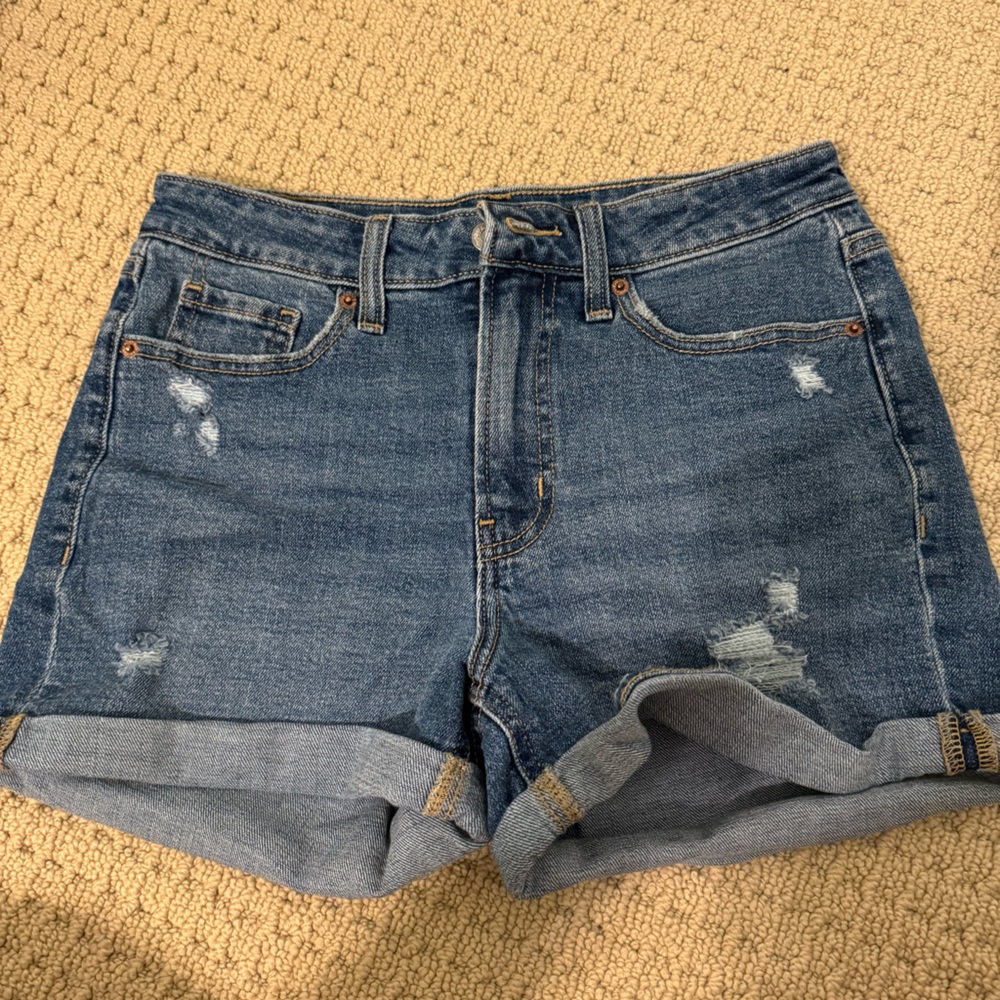 old navy og straight jean shorts size 4